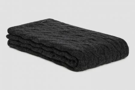 Bemboka Chunky Cable Angora & Merino Wool Throw - Pre-Shrunk