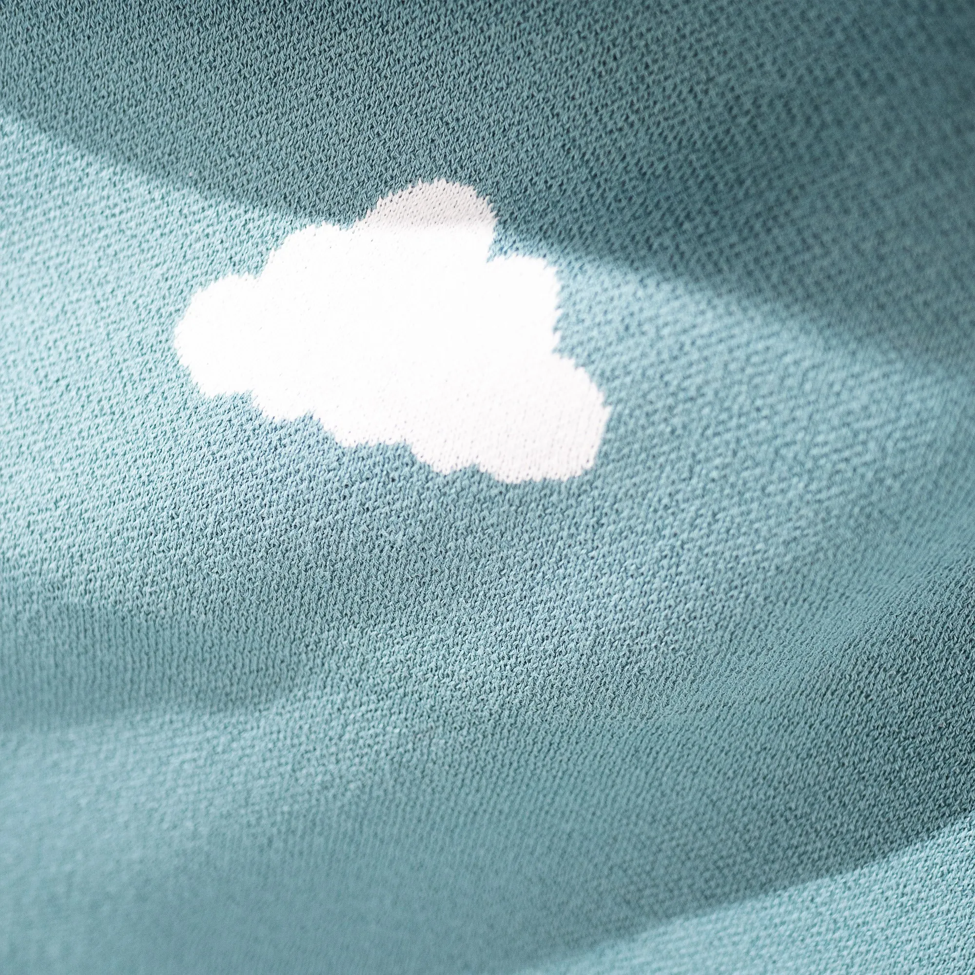 Throw / Blanket - Knitted Cloud Blue